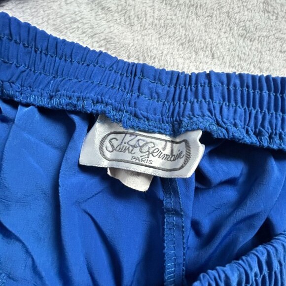 Vintage Saint Germain Paris Women Blue Embroidered Jacket Pants Two-Piece Set XL - Picture 6 of 16